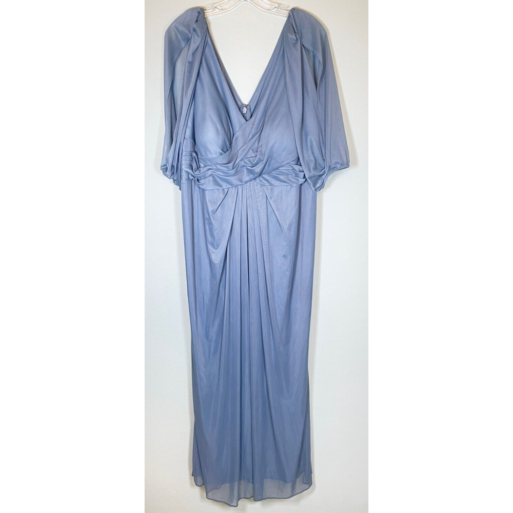 Azazie Women's Plus 22/A22 Blue Bridesmaid Mother of Bride Formal Dress Long